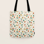 Vintage christmas lights art pattern Tote Bag Gallery Image 1