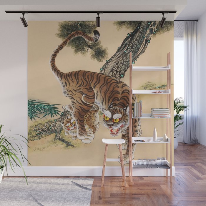Minhwa Korean Ugly Tiger  Wall Mural Gallery Image 1