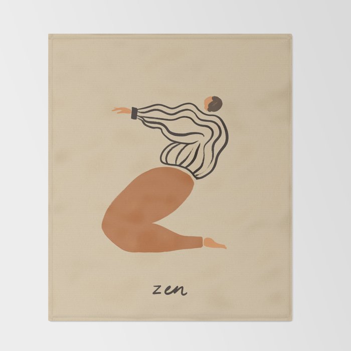Z for Zen Throw Blanket Gallery Image 2