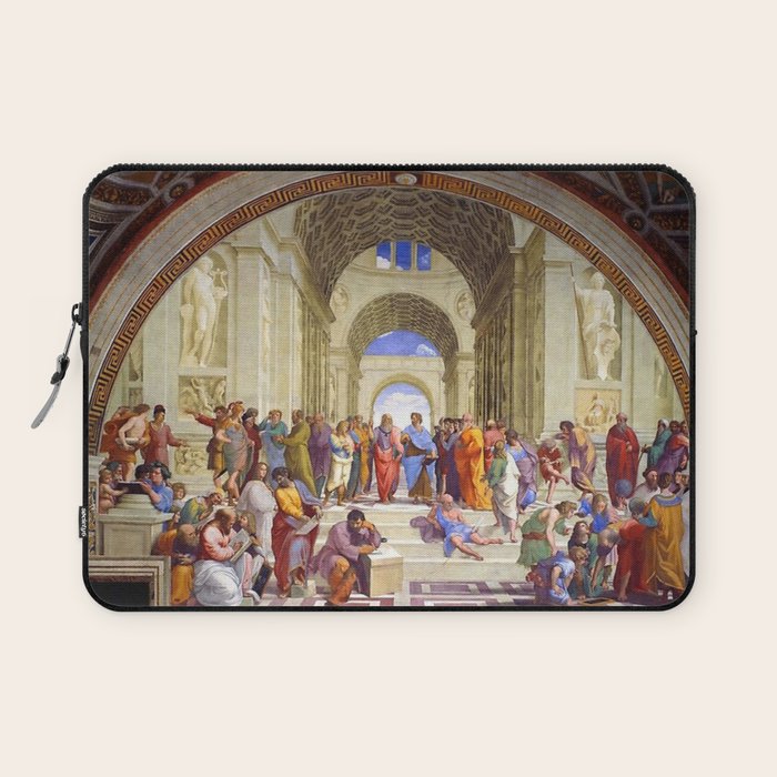 Raffaello Sanzio da Urbino - The School of Athens, 1509-1510 Laptop Sleeve Gallery Image 1