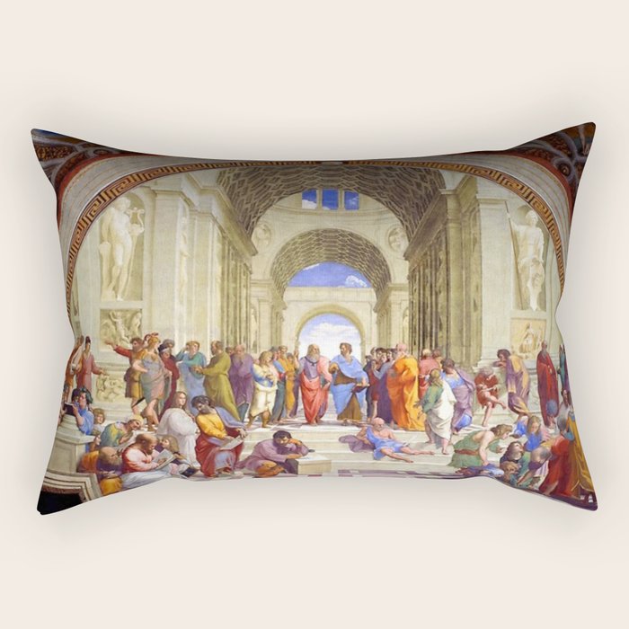 Raffaello Sanzio da Urbino - The School of Athens, 1509-1510 Rectangular Pillow Gallery Image 2