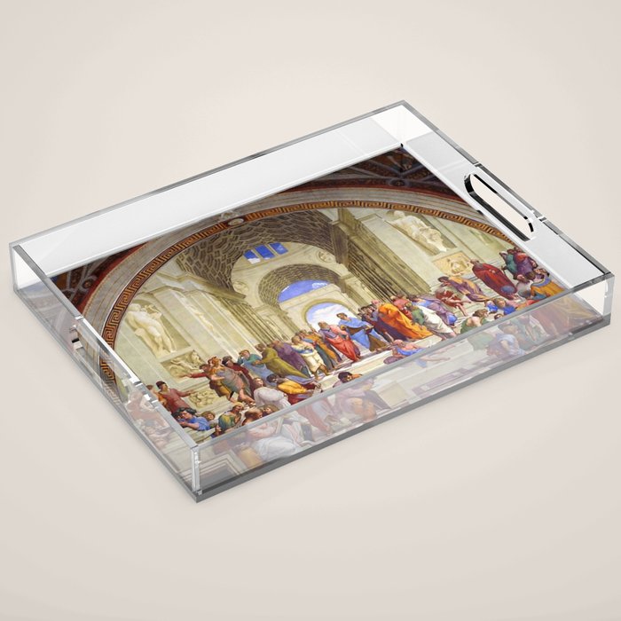 Raffaello Sanzio da Urbino - The School of Athens, 1509-1510 Acrylic Tray Gallery Image 1