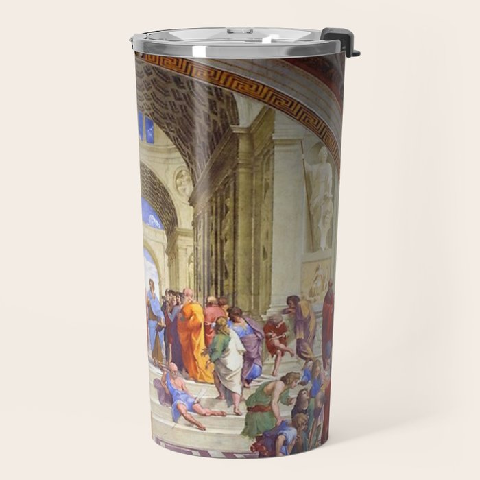 Raffaello Sanzio da Urbino - The School of Athens, 1509-1510 Travel Mug Gallery Image 2