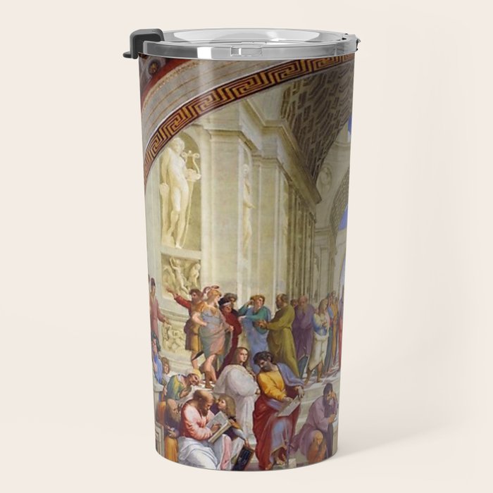 Raffaello Sanzio da Urbino - The School of Athens, 1509-1510 Travel Mug Gallery Image 3