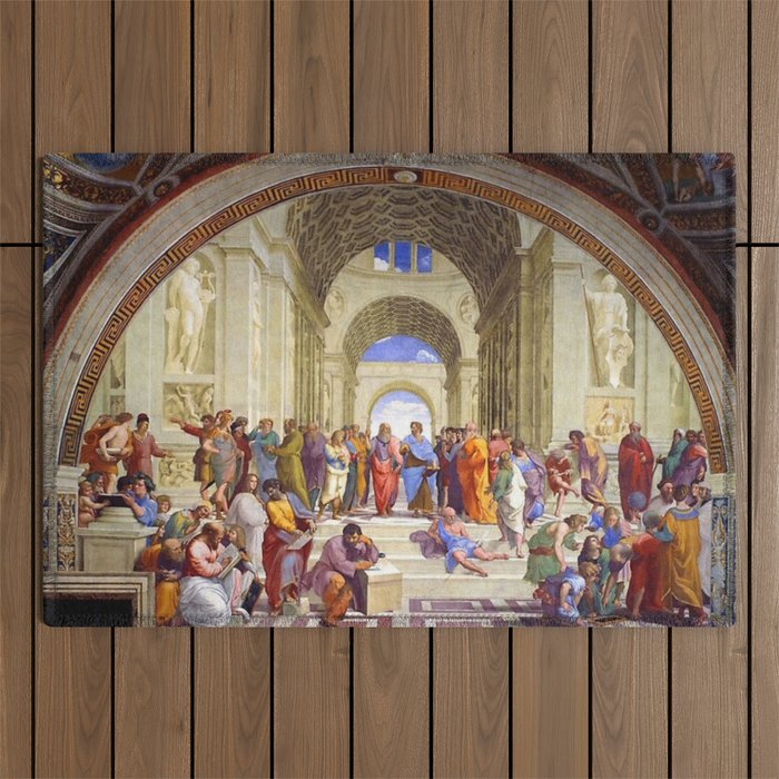 Raffaello Sanzio da Urbino - The School of Athens, 1509-1510 Outdoor Rug Gallery Image 1