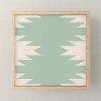 Geometric Southwestern Minimalism - Neutral Sage Green Mini Art Print Gallery Image 1