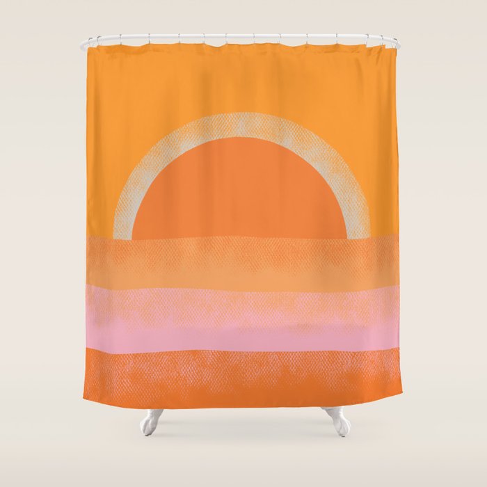 Warm Sunset Shower Curtain Gallery Image 1