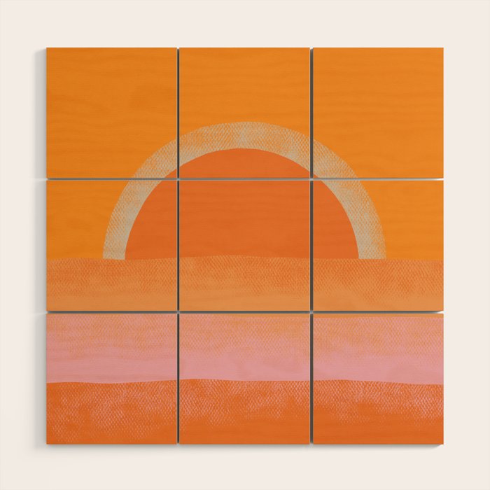 Warm Sunset Wood Wall Art Gallery Image 1