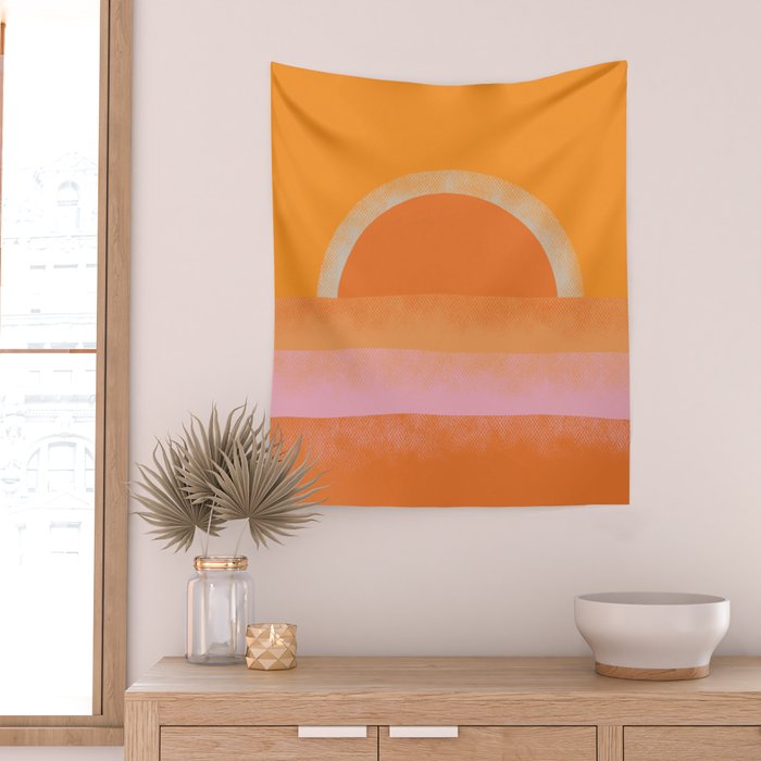 Warm Sunset Wall Tapestry Gallery Image 2