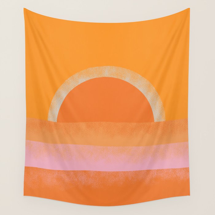 Warm Sunset Wall Tapestry Gallery Image 1