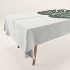 Split Philodendron Leaf Illustration Tablecloth Gallery Image 1