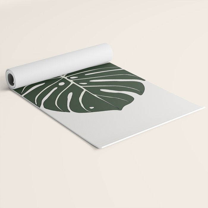 Split Philodendron Leaf Illustration Yoga Mat Gallery Image 2