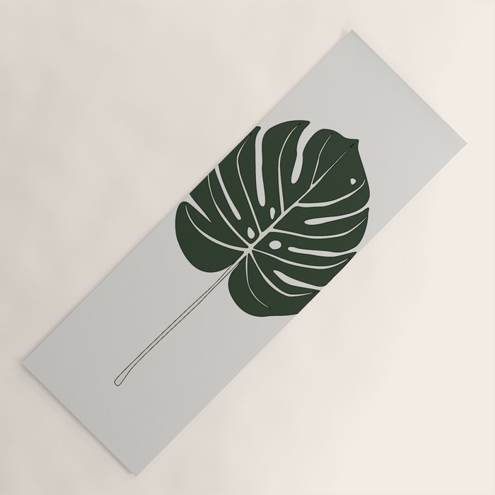 Split Philodendron Leaf Illustration Yoga Mat Gallery Image 1