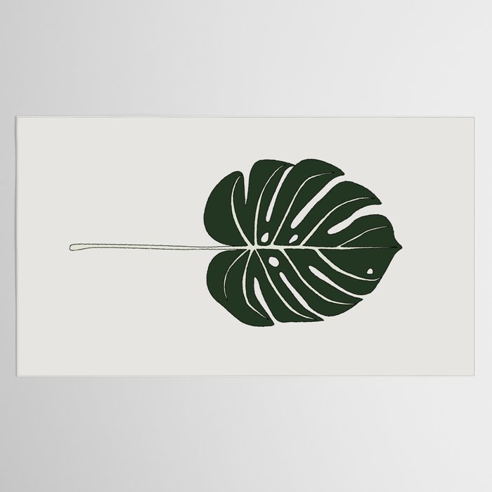Split Philodendron Leaf Illustration Tablecloth Gallery Image 2
