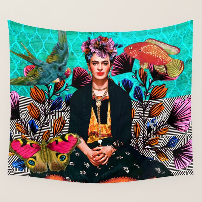 Frida´s secret smile Wall Tapestry Gallery Image 4