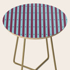 Stripes and Dots geometric pattern blue and purple Side Table Gallery Image 2