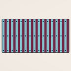 Stripes and Dots geometric pattern blue and purple Desk Mat Gallery Image 3