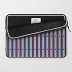 Stripes and Dots geometric pattern blue and purple Laptop Sleeve Gallery Image 2