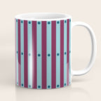 Stripes and Dots geometric pattern blue and purple Coffee Mug Gallery Image 1