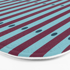 Stripes and Dots geometric pattern blue and purple Bath Mat Gallery Image 3