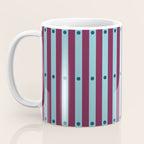 Stripes and Dots geometric pattern blue and purple Coffee Mug Gallery Image 3