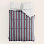 Stripes and Dots geometric pattern blue and purple Comforter Gallery Image 6