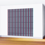 Stripes and Dots geometric pattern blue and purple Wall Mural Gallery Image 2