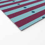 Stripes and Dots geometric pattern blue and purple Welcome Mat Gallery Image 2
