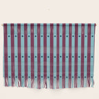 Stripes and Dots geometric pattern blue and purple Wall Hanging Gallery Image 1