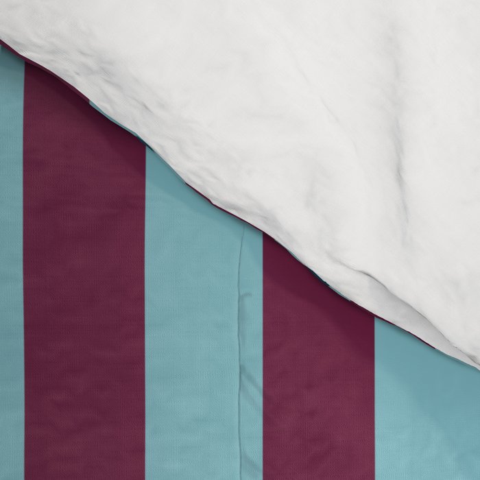 Stripes and Dots geometric pattern blue and purple Comforter Gallery Image 4