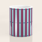 Stripes and Dots geometric pattern blue and purple Coffee Mug Gallery Image 4