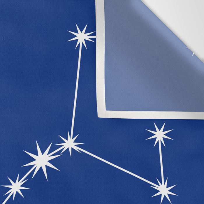 Scorpio Zodiac Star Constellation Line Art Dark Blue Wall Tapestry Gallery Image 3