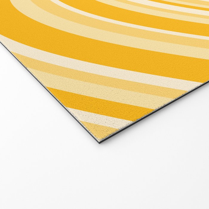 Wavy Stripes XXII - Golden Sunshine Yellow Welcome Mat Gallery Image 2