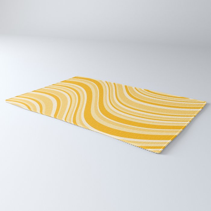 Wavy Stripes XXII - Golden Sunshine Yellow Rug Gallery Image 3