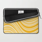 Wavy Stripes XXII - Golden Sunshine Yellow Laptop Sleeve Gallery Image 2
