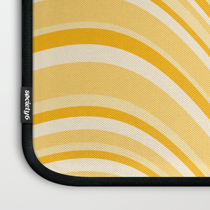 Wavy Stripes XXII - Golden Sunshine Yellow Laptop Sleeve Gallery Image 3