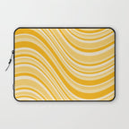 Wavy Stripes XXII - Golden Sunshine Yellow Laptop Sleeve Gallery Image 1