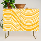 Wavy Stripes XXII - Golden Sunshine Yellow Credenza Gallery Image 1