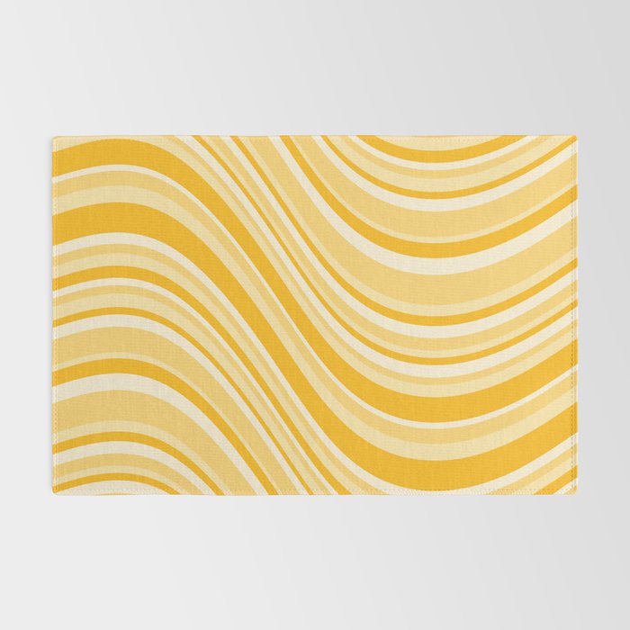 Wavy Stripes XXII - Golden Sunshine Yellow Rug Gallery Image 2