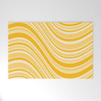 Wavy Stripes XXII - Golden Sunshine Yellow Welcome Mat Gallery Image 1