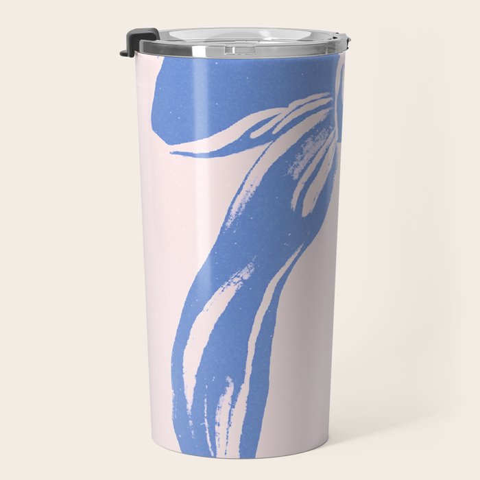 Light blue femenine bow Travel Mug Gallery Image 3
