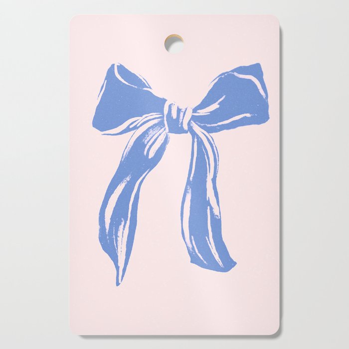 Light blue femenine bow Cutting Board Gallery Image 1