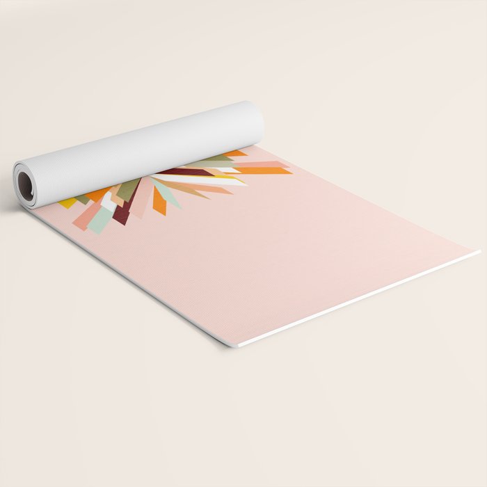 Festive Retro Christmas Tree on Peach Fuzz Yoga Mat Gallery Image 2