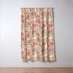 Tropical flowers autumn field Window Curtain Gallery Image 3