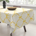 Bows & Ribbons Pattern IX Yellow Tablecloth Gallery Image 3