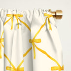 Bows & Ribbons Pattern IX Yellow Window Curtain Gallery Image 2
