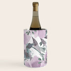Floral Watercolor, Purple and Gray Wine Chiller Gallery Image 1