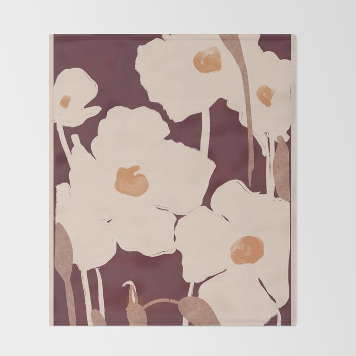 Abstract Flowers 10 Throw Blanket Gallery Image 2