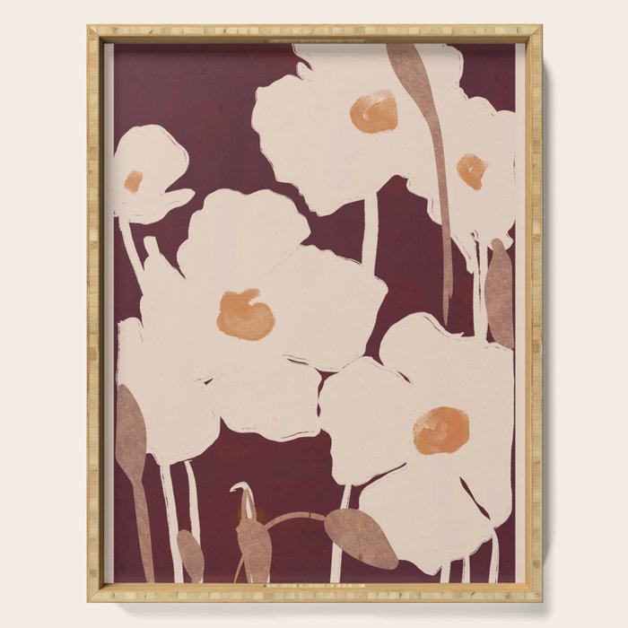 Abstract Flowers 10 Serving Tray Gallery Image 1