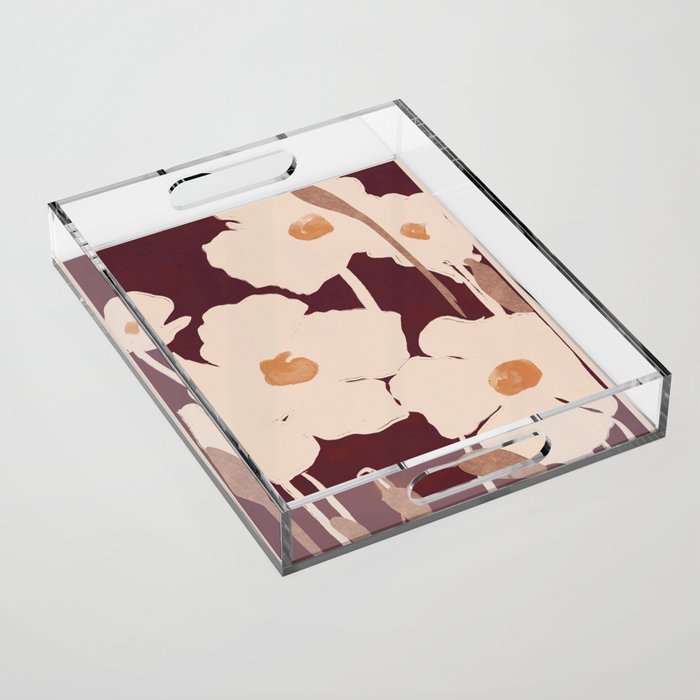 Abstract Flowers 10 Acrylic Tray Gallery Image 1
